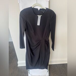 Black Halo Sophisticated Black Long Sleeve Dress